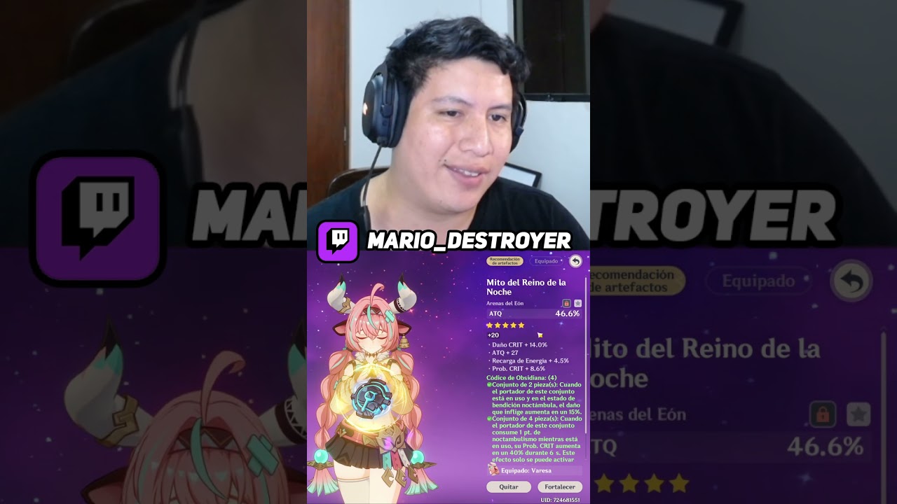 BUILD DE VARESA GENSHIN IMPACT #genshinimpact #genshin  #hoyocreators #varesa