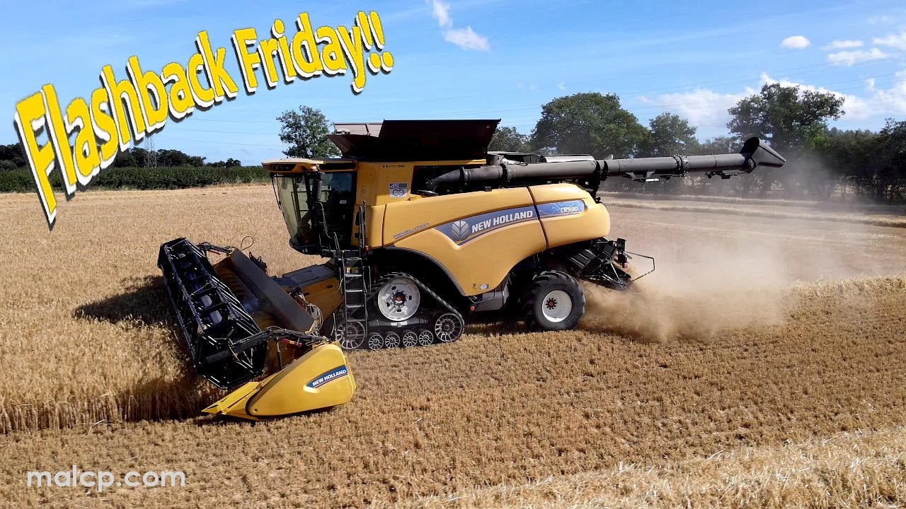 4k FF 22 New Holland CR9.90 Revelation harvesting winter barley in Suffolk