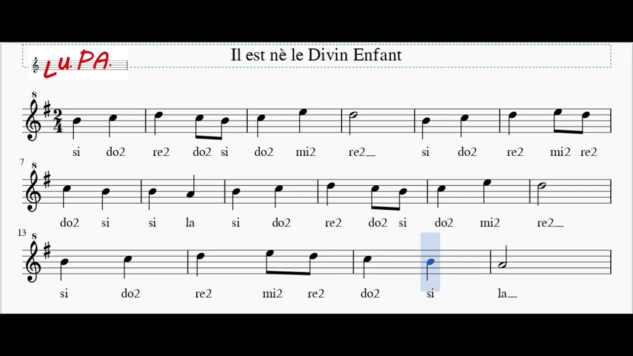 Il est né le Divin Enfant - Flauto - Note - Spartito - Karaoke - Canto - Tutorial - Instrumental