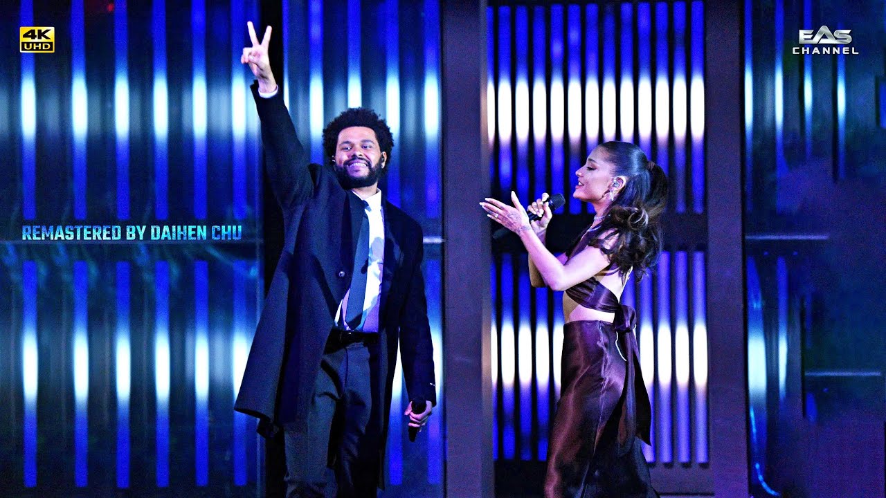 [Remastered 4K &bull; 60fps]  Save Your Tears - The Weeknd & Ariana Grande &ndash; iHeart Radio Music Awards 21