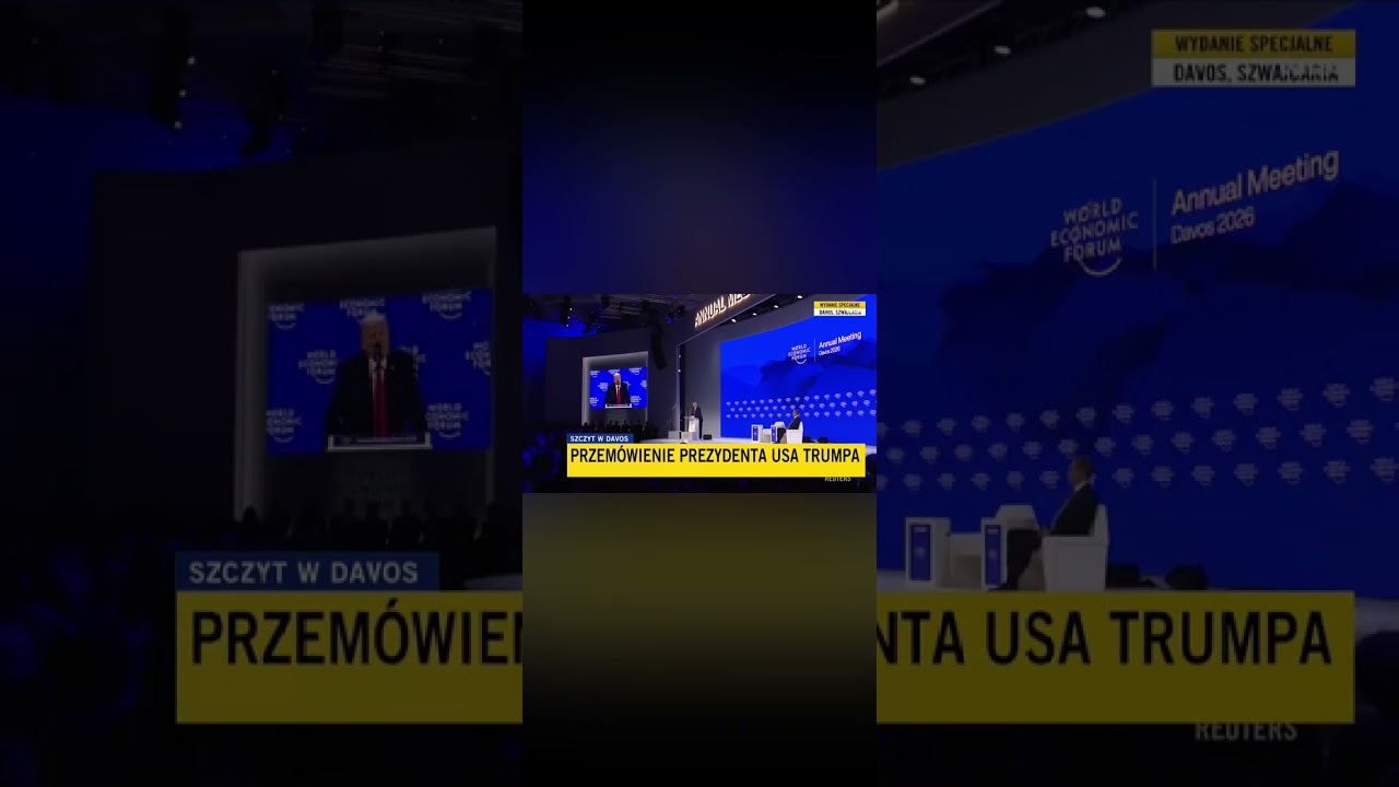 Przemówienie D. Trumpa w Davos z super tłumaczem.