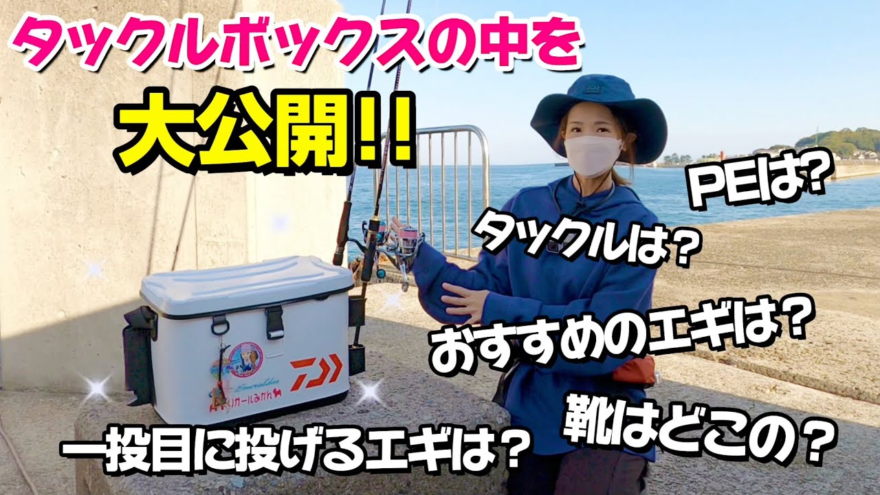 【エギング】初心者必見!! みかんの タックルボックスの中身を 大公開!!