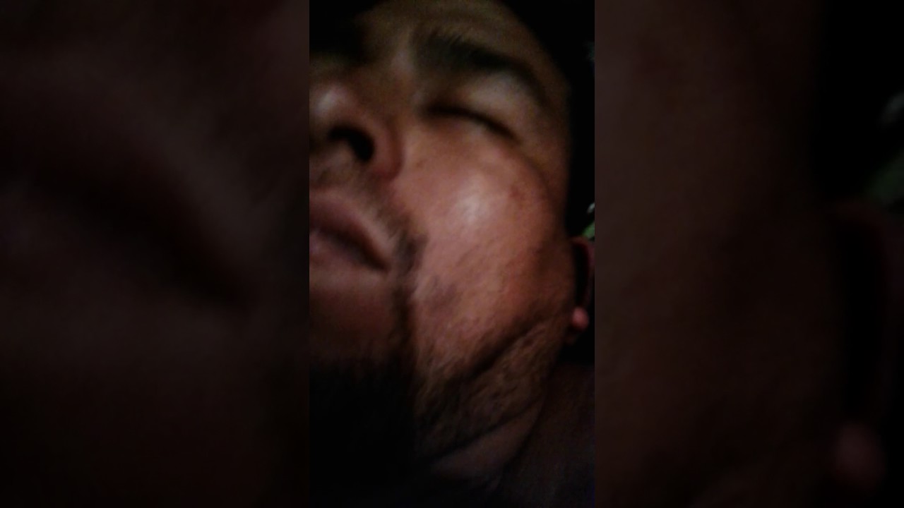 My adorable sleeping Mexican husband, snoring loud and hard