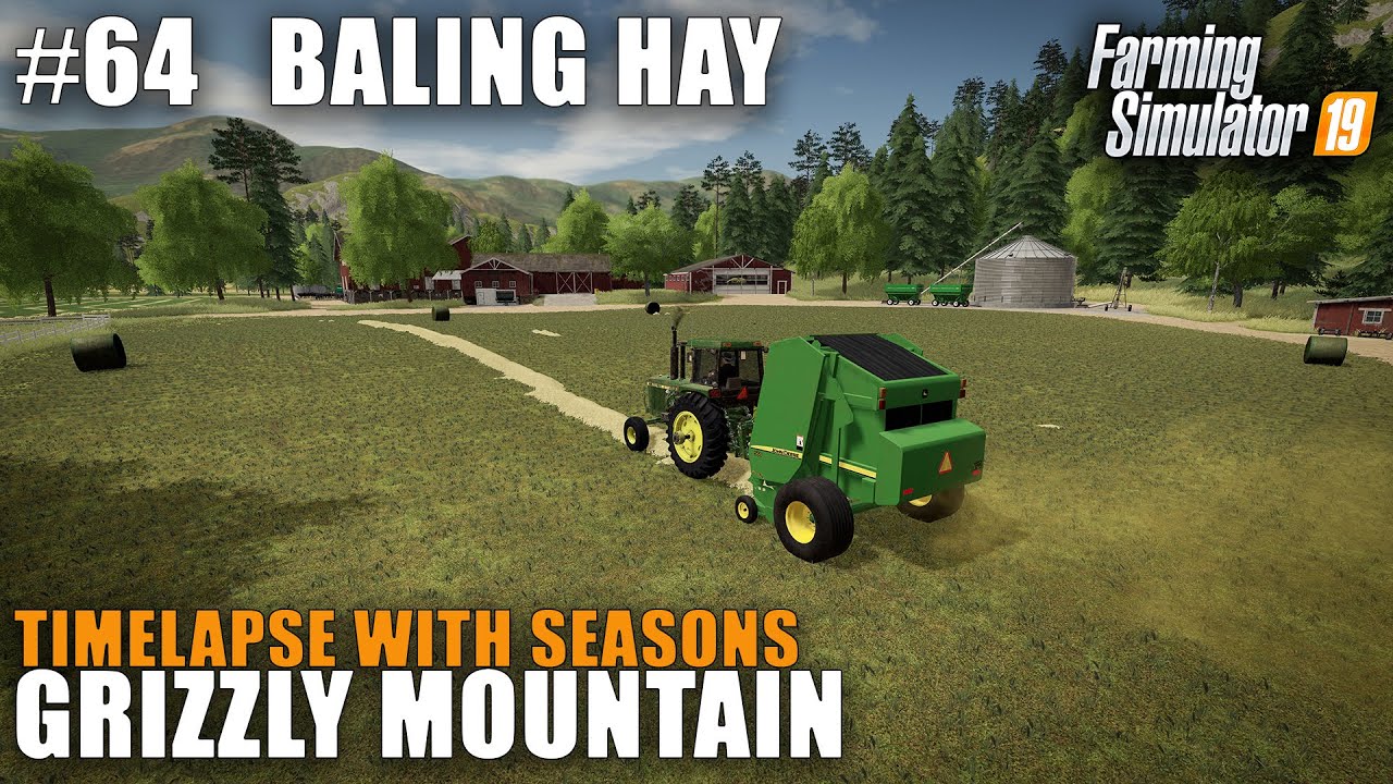 Grizzly Mountain Timelapse #64 Selling Cows & Baling Hay, Farming Simulator 19 Seasons