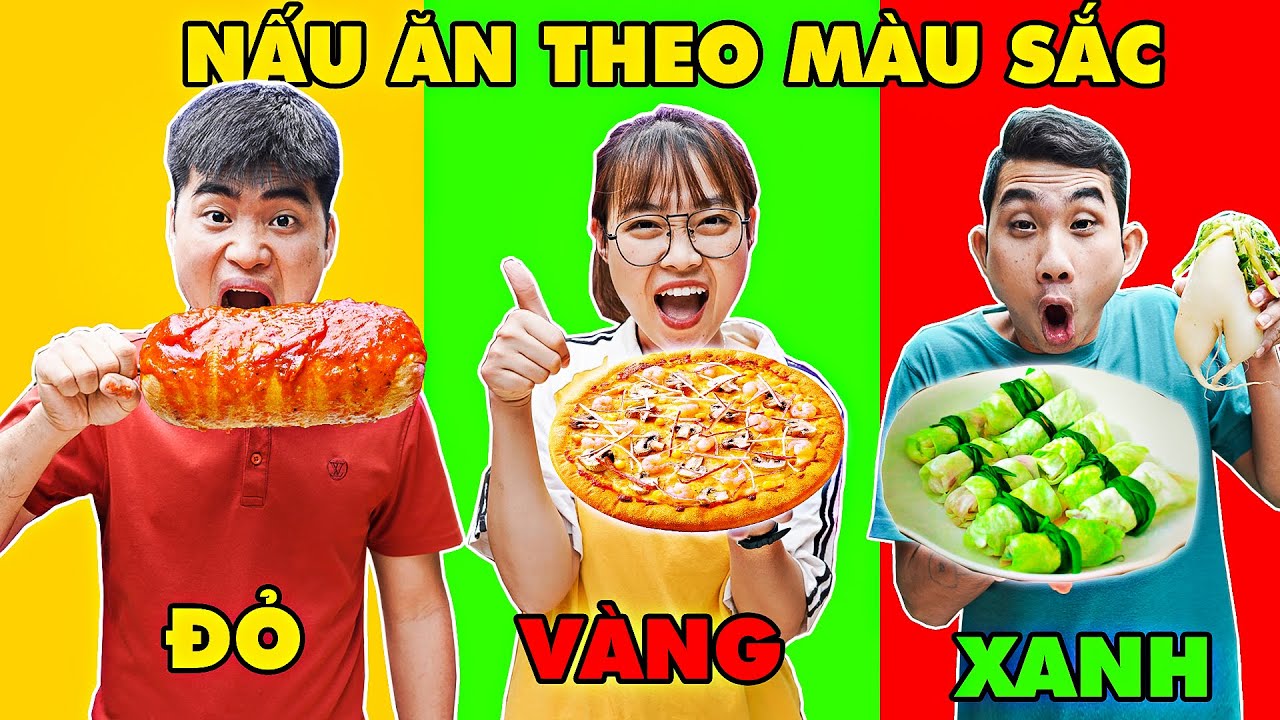 Gấu Đỏ TV - Cuộc Thi Nấu Ăn Theo Màu Sắc Màu Đỏ , Màu Vàng, Màu Xanh - Tìm Ra Vua Đầu Bếp Theo màu