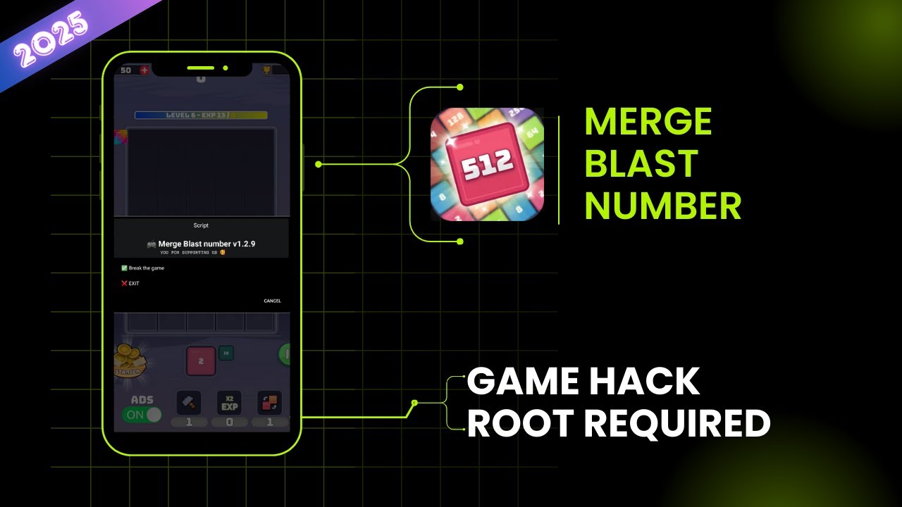Merge Blast Number Hack | Game Guardian Script Tutorial (2025)