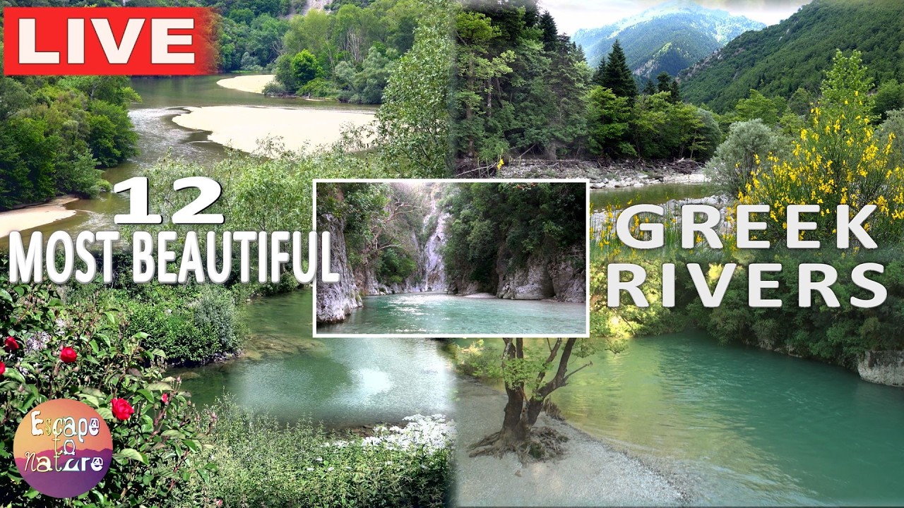 🔴 Peaceful Rivers - Relaxing Nature Sounds, Water Sound, Songbird Harmony, Meditation Relaxation