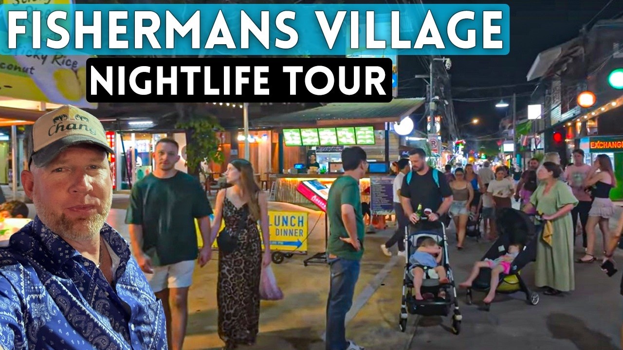 Fishermans Village Nightlife in Koh Samui Thailand Tour Vlog 2025