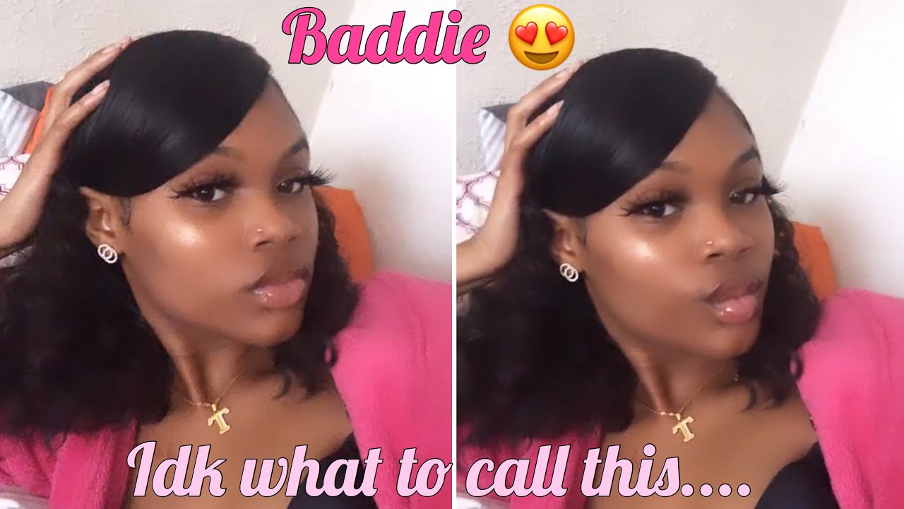 Swoop Bang With Curly Hair | baddie on a budget
