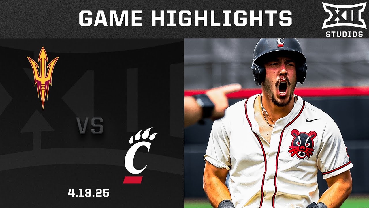 Arizona State vs. Cincinnati (4.13.25) Highlights | 2025 Big 12 Baseball
