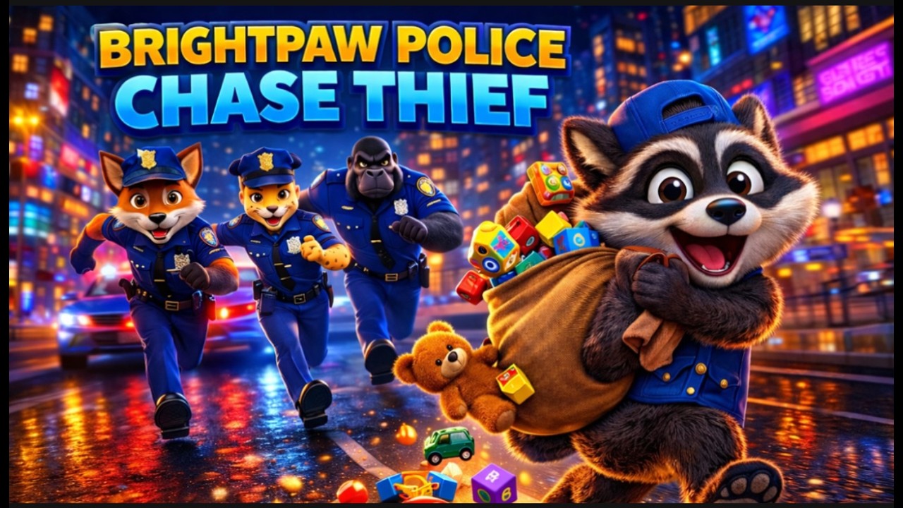 BrightPaw Police Chase Thief 🚔🚨| Police Cartoon for Kids | Nursery Rhymes | kids songs | Kids Story