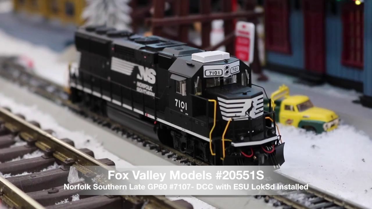 Fox Valley Models Norfolk Southern Late GP60 DCC with ESU LokSound Installed