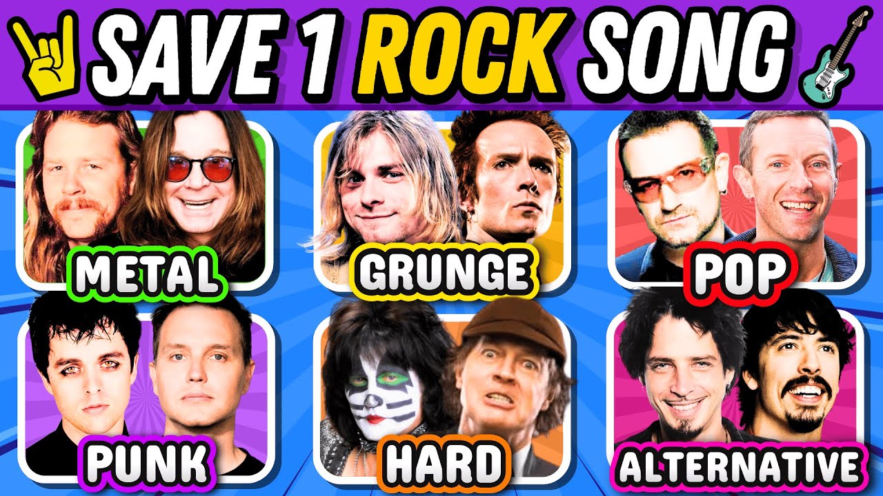 Save One Song per ROCK GENRE 🤘🎸 | Rock Music Quiz