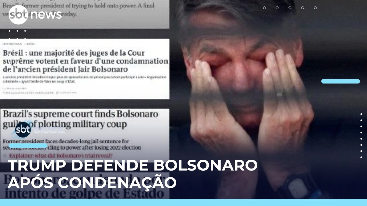 Trump reage à condenação de Bolsonaro no STF: “É um bom homem” | #SBTBrasil