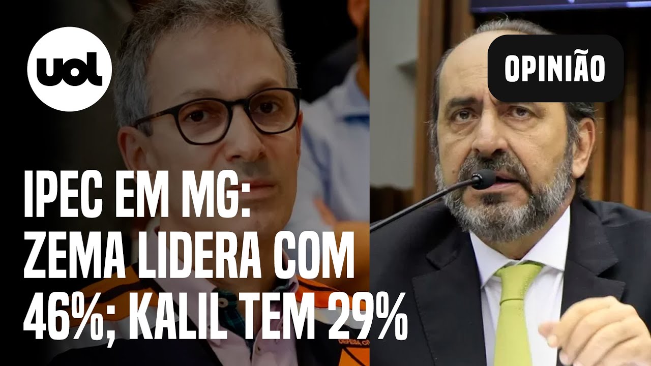 Ipec em MG: Zema oscila para baixo, mas ainda venceria em 1&ordm; turno