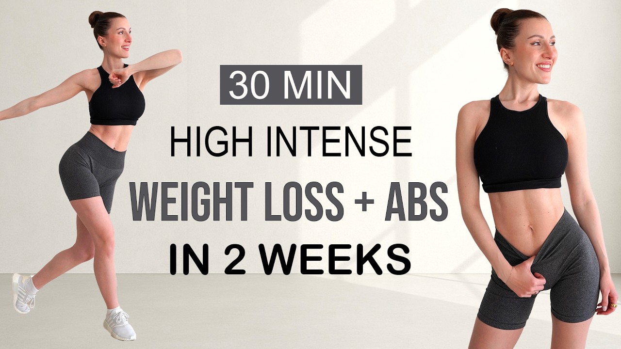 30 MIN INTENSE FAT BURNING WORKOUT TO LOSE WEIGHT & GET ABS🔥| 14 Days Challenge | + Modifications