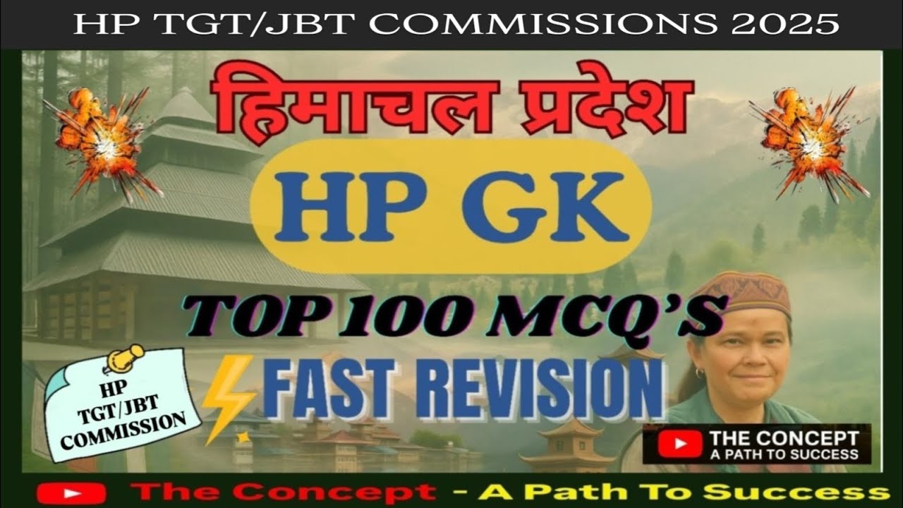Most Important MCQs of HP GK : Fast Revision ||HP GK MCQs Based on Latest Pattern for All Commission
