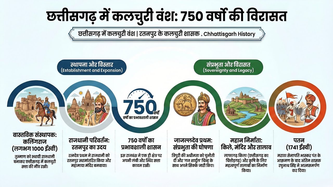 Chhattisgarh History: Kalchuri Dynasty (कलचुरी वंश) | Part 2