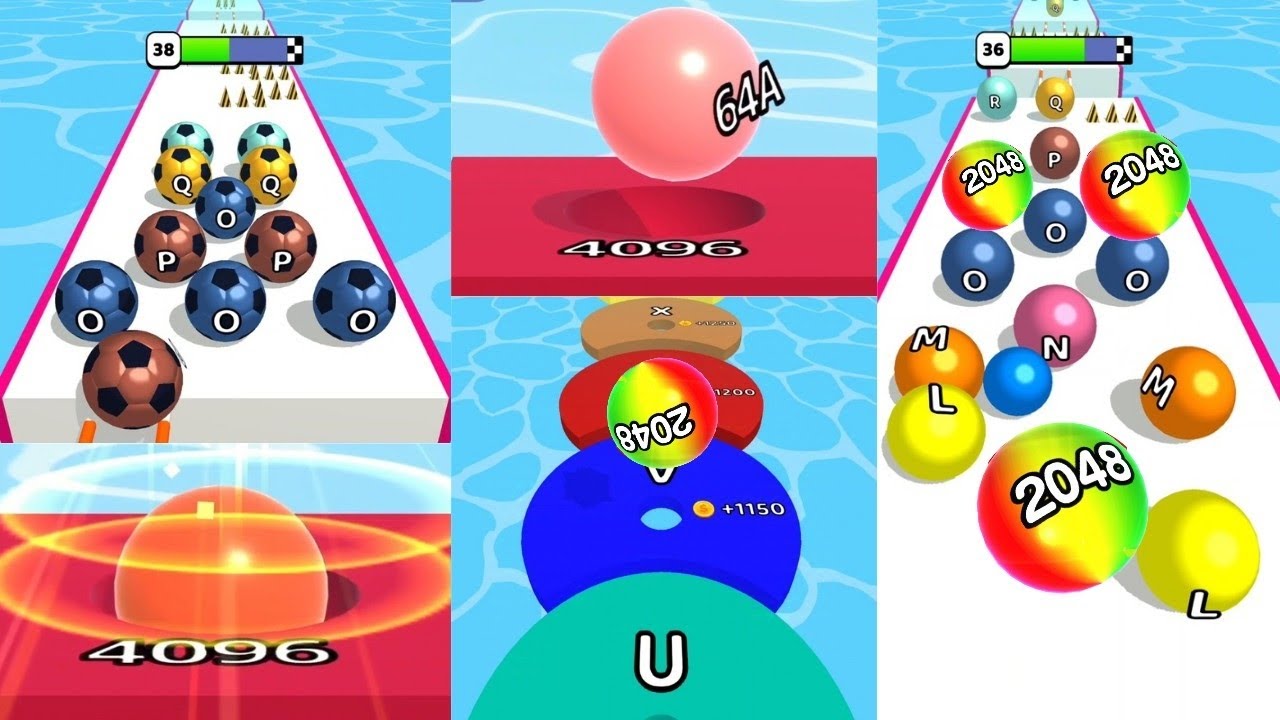 ball run 2048 ball run Infinity Max Level Gameplay - Ball Run 2048 vs A to Z Run #cutiepie22yt