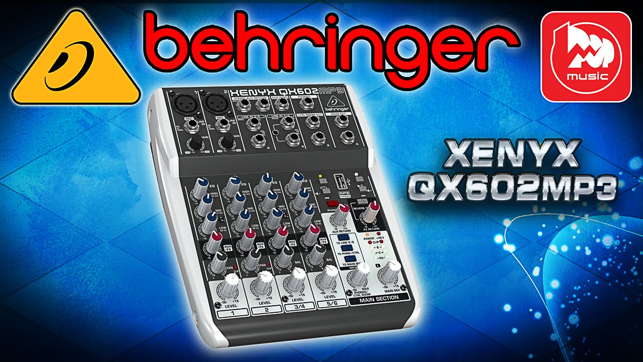 BEHRINGER QX602MP3 - новый компактный микшер с МП3 плеером