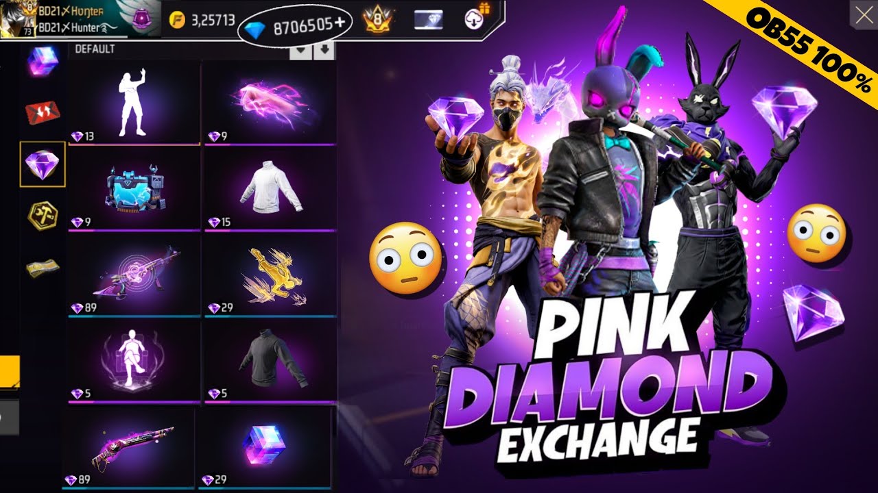 New Pink Diamond Exchange Store Update | New Event Free Fire Bangladesh Server | Free Fire New Event
