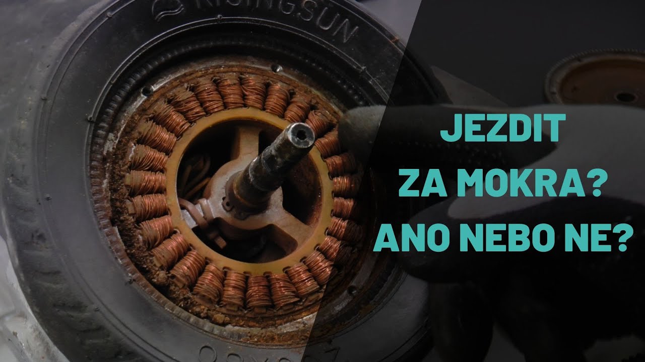 Můžeme jezdit na elektrokoloběžce za mokra?