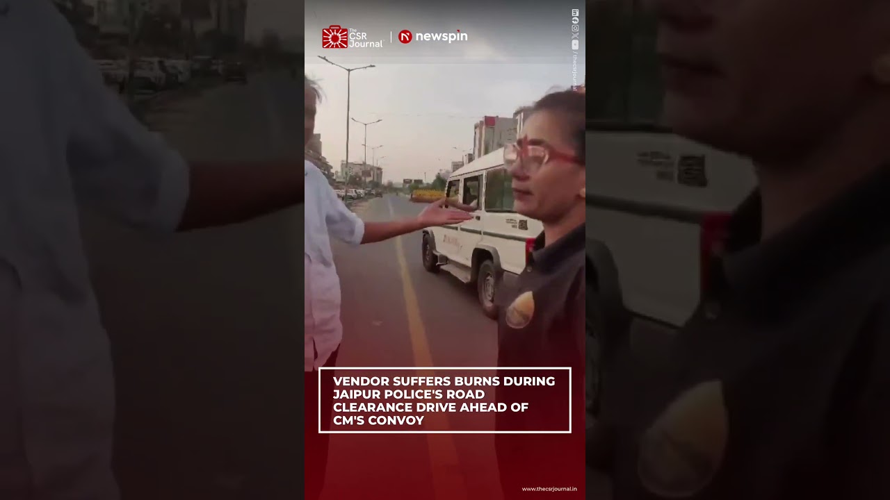 Vendor suffers burns during Jaipur Police's road clearance drive ahead of CM's convoy