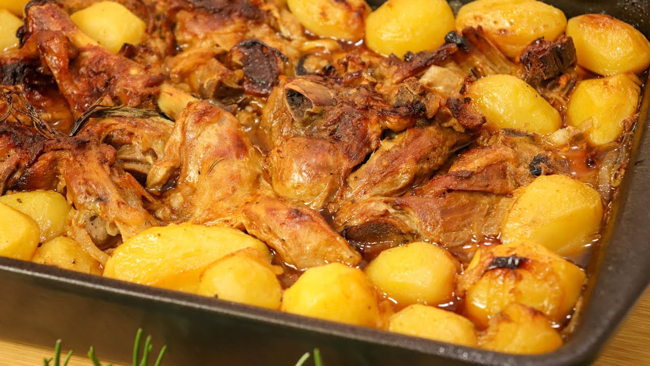 Receita de Cabrito Assado no Forno com Batatinhas