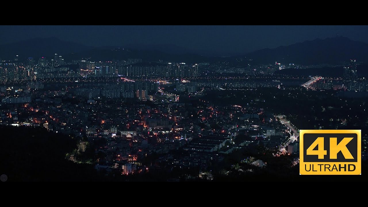 서울타워 뷰 멍떄리기 스페셜 One-hour Spacing Out Special! South Korea, Seoul Tower Night View 4K UHD 24fps