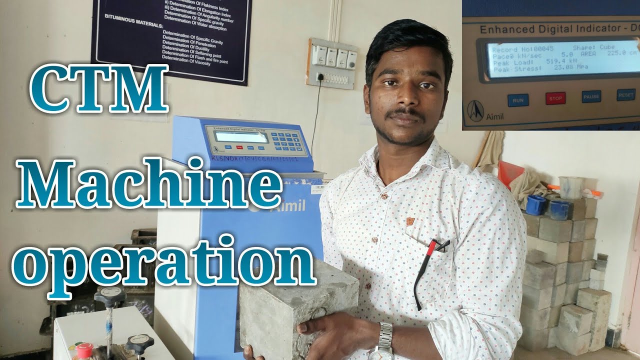 CTM Machine Operation|Compression strength test|Civil Engineering