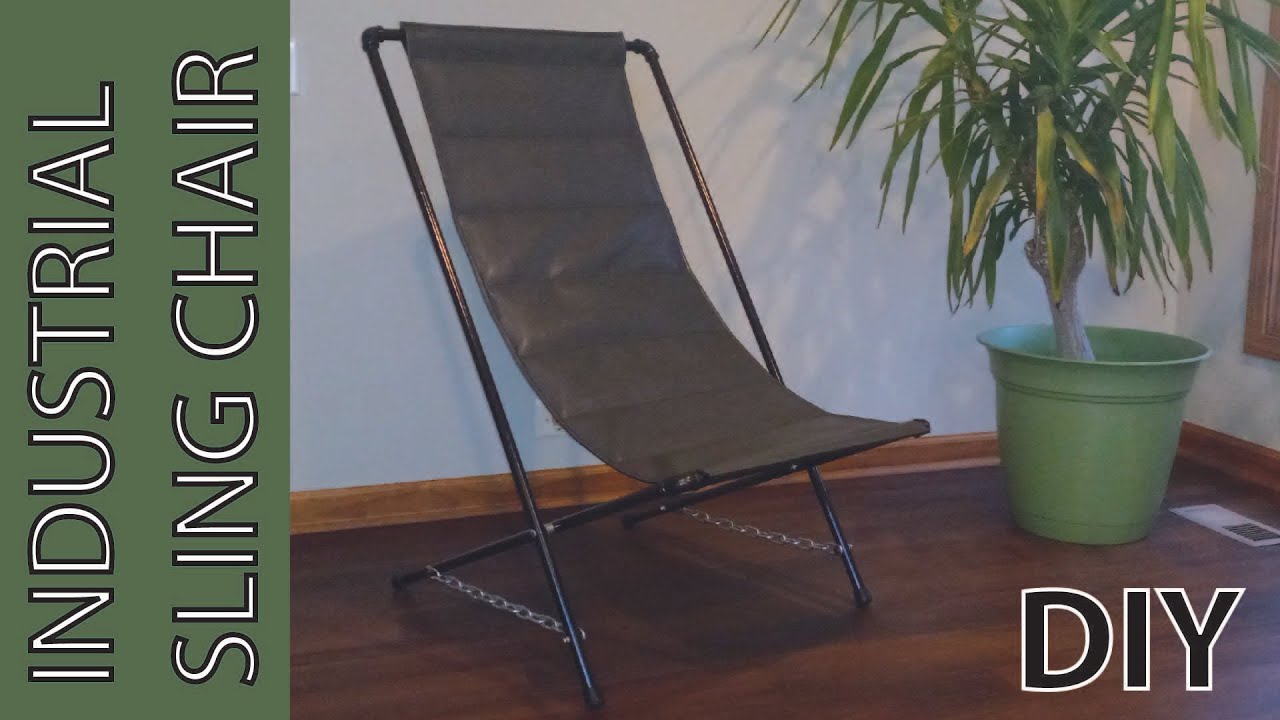 DIY Industrial Style Reversible Sling Chair