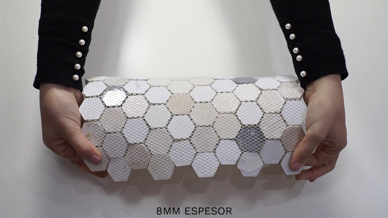 TR0032 MOSAICO DECOR HEXAGONAL BEIGE NACAR