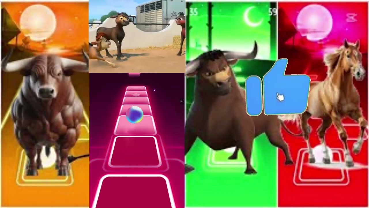 Funny Animals-Cow🐃🆚Pacho🐮🆚Valiente🐃🆚Horse🐎