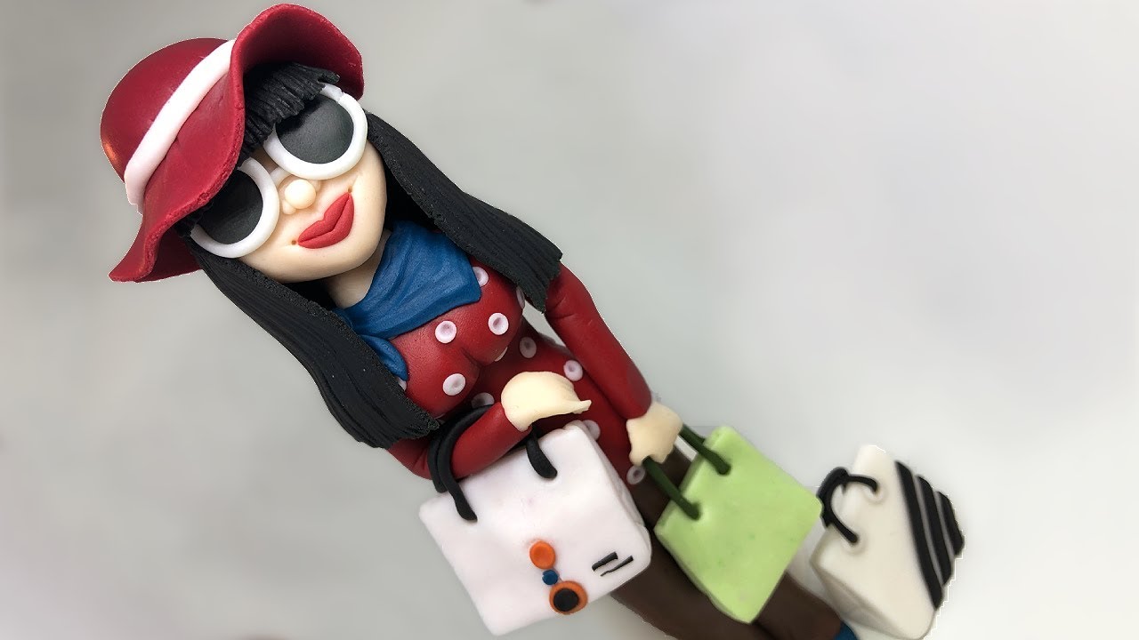 Girl with glasses | fondant figure