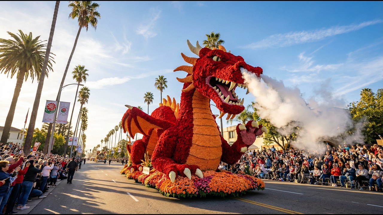 Pasadena Rose Parade 2025 🌹 | Full  Procession of Floral Floats [AI Visualization]