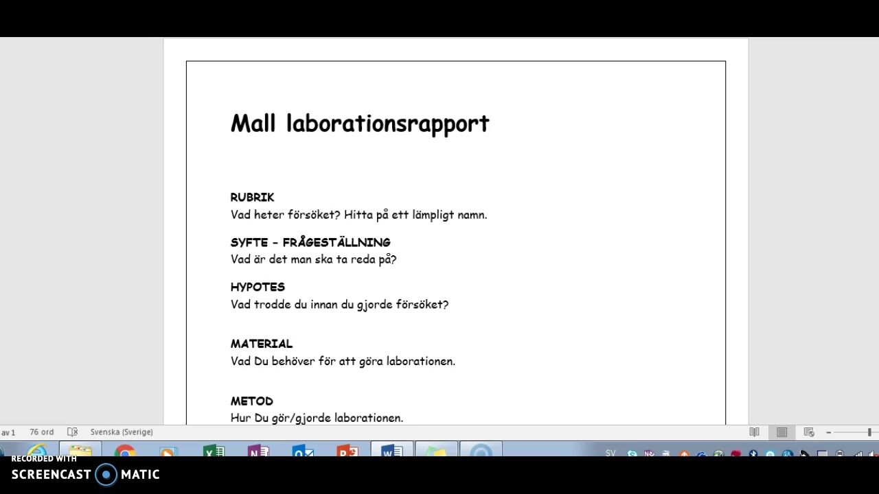 Hur man skriver en labbrapport.