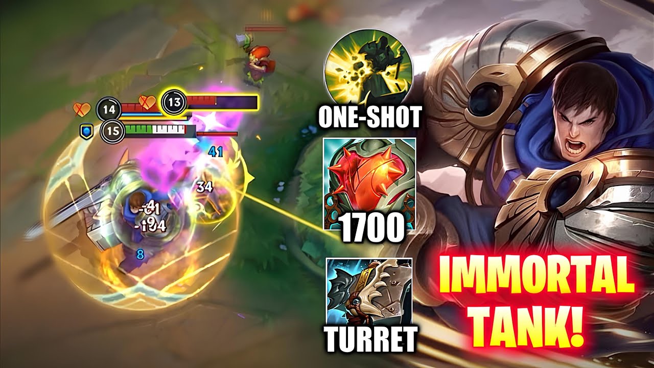1v9 Immortal Tanking With Garen – Can I Carry This? Wild Rift (Runes & Build)
