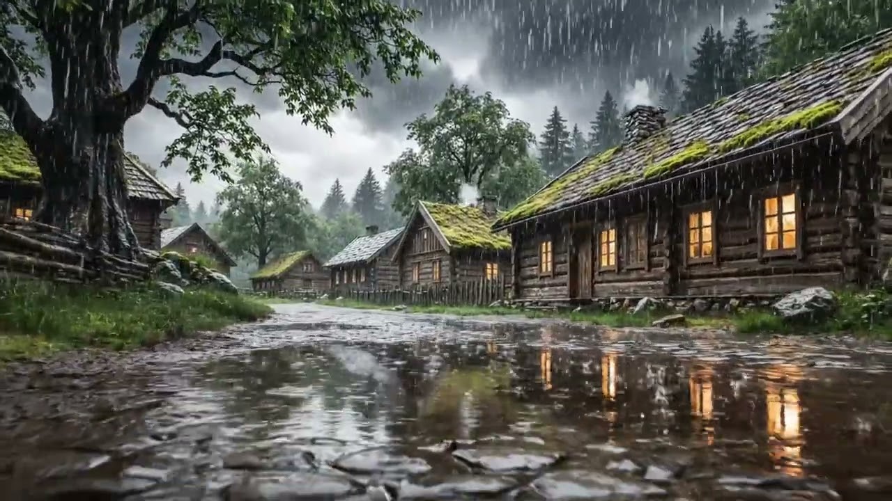 Rain and Native American Flute for Meditation | Spiritual Relaxing Music