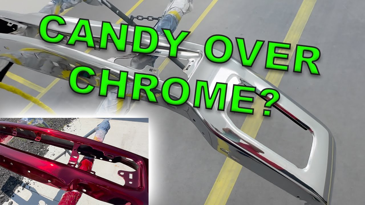 Candy painted chrome bumper | Paint a chrome bumper | Candy apple red