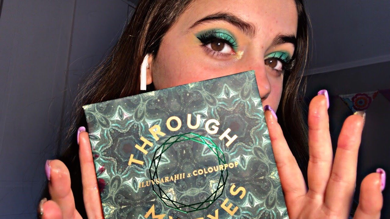 asmr maquillaje color verde🍀🌴💚