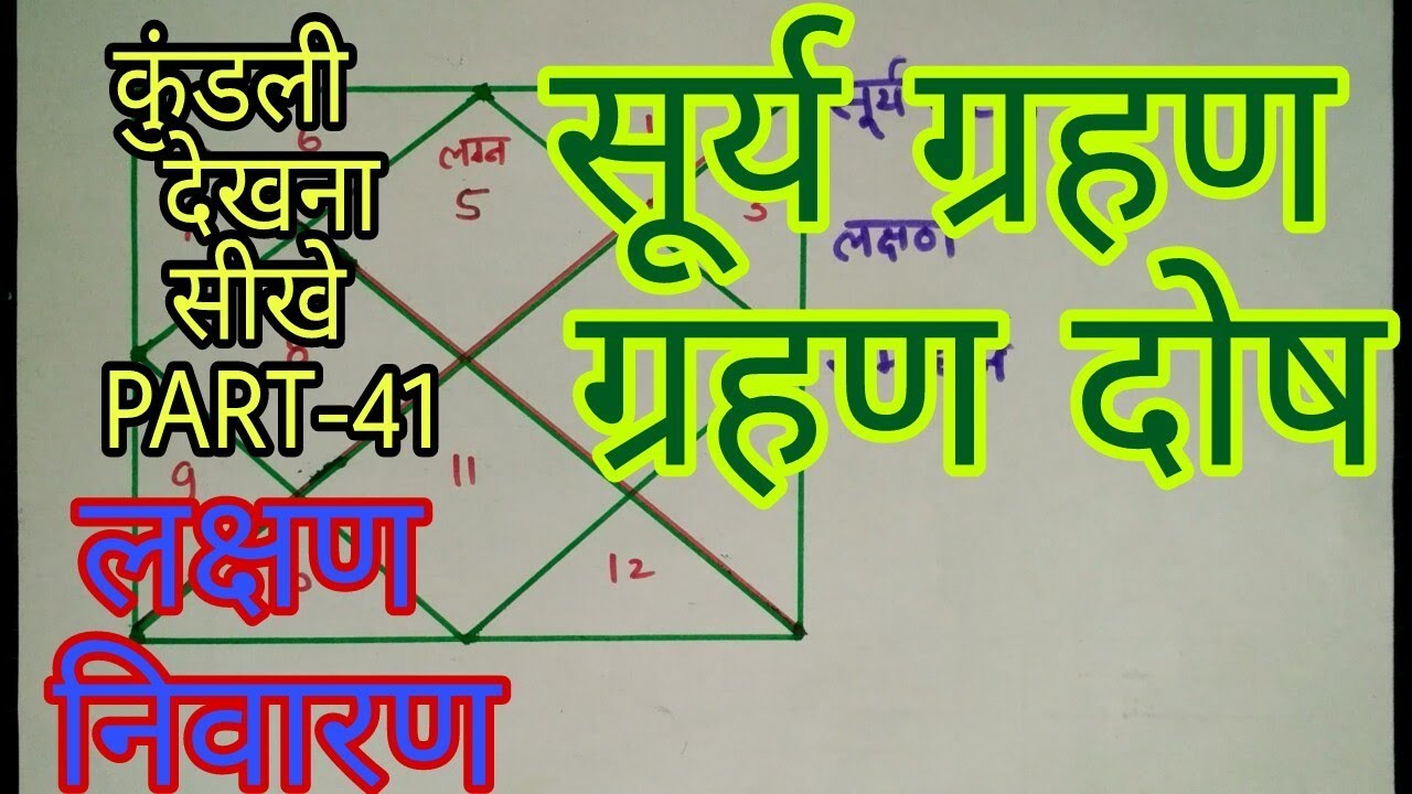 Kundli kaise dekhe PART-41 :  सूर्य ग्रहण दोष है या वरदान || Surya garahn || grahan dosh/yog