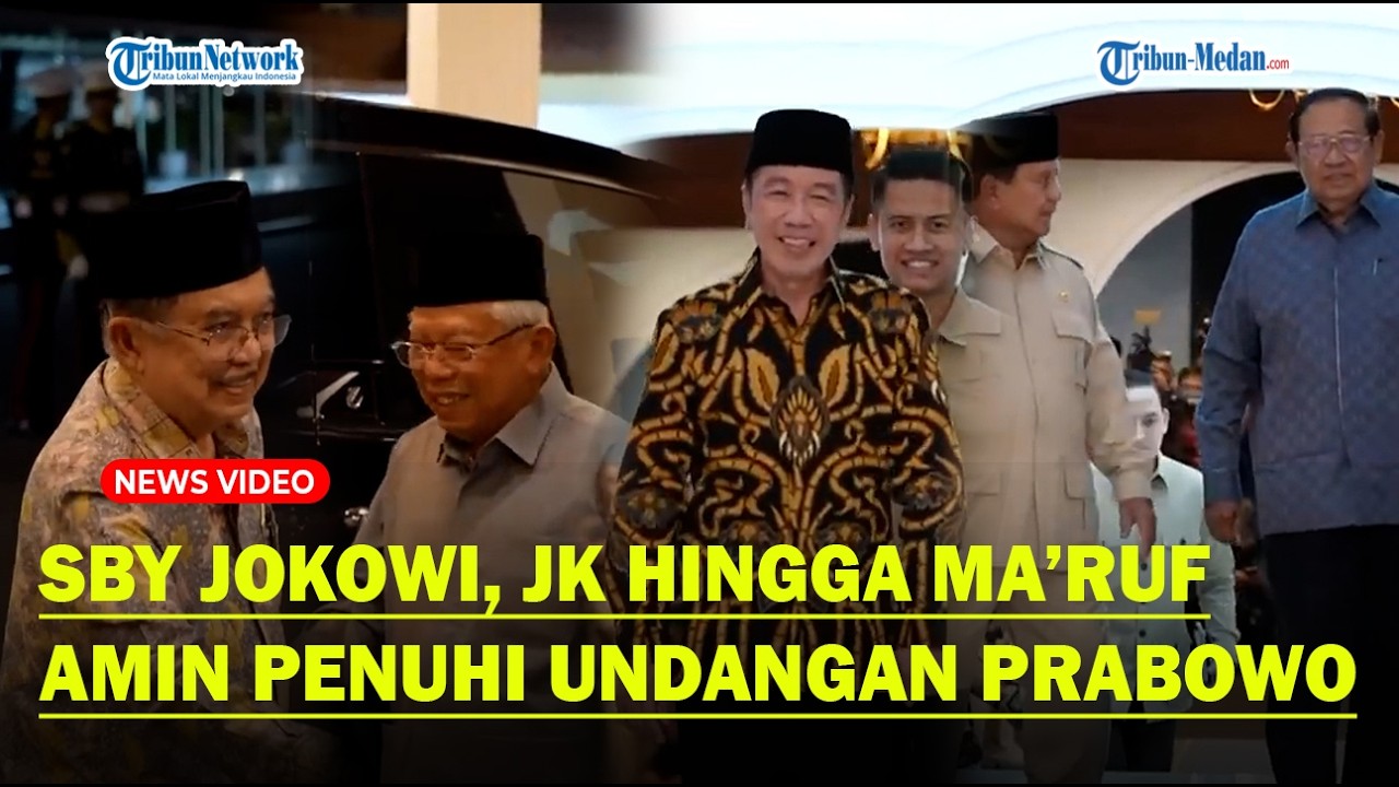 SBY, JOKOWI, Jusuf Kalla Hingga Ma’ruf Amin Hadiri Undangan Prabowo Subianto di Istana