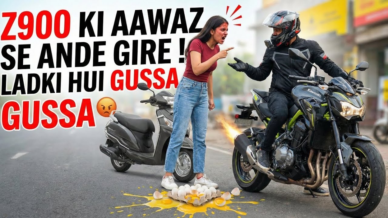 OH NO! 💔 She Dropped Her Eggs Because of My Superbike Sound.