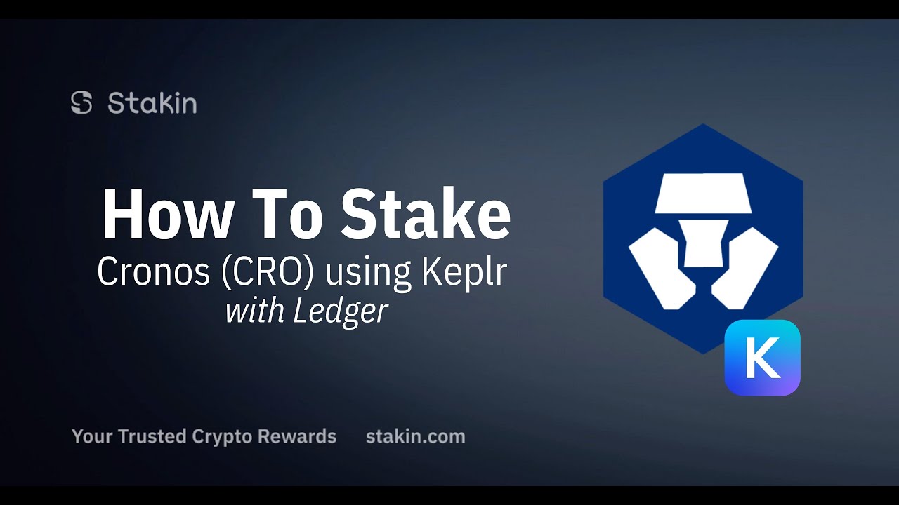How To Stake Cronos (CRO) using Keplr with Ledger