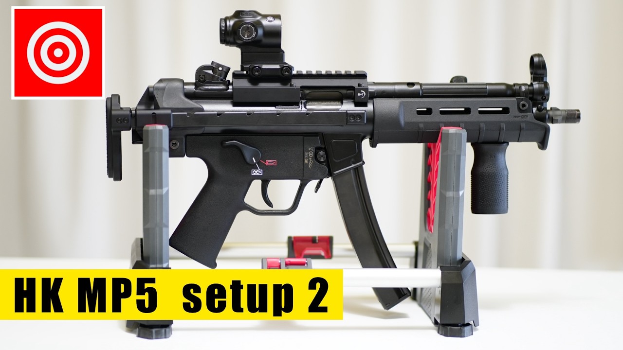 HK MP5 - Heckler&Koch SP5 - Setup 2 B&T picatinny rail BT-21262-1 and telescopic stock BT-200590