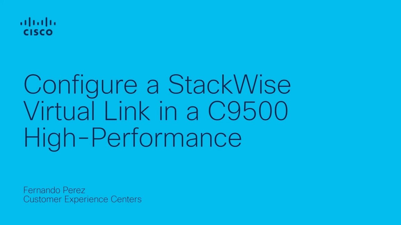 Configure StackWise Virtual Link (SVL) on Cisco Catalyst 9500 High Performance (C9500H) Switches
