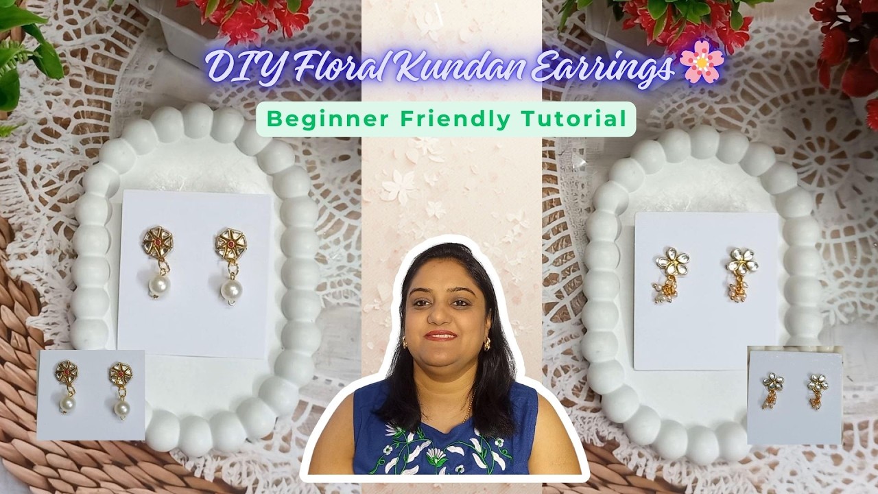 DIY White Kundan Earrings | Easy Making Tutorial (2 Designs)