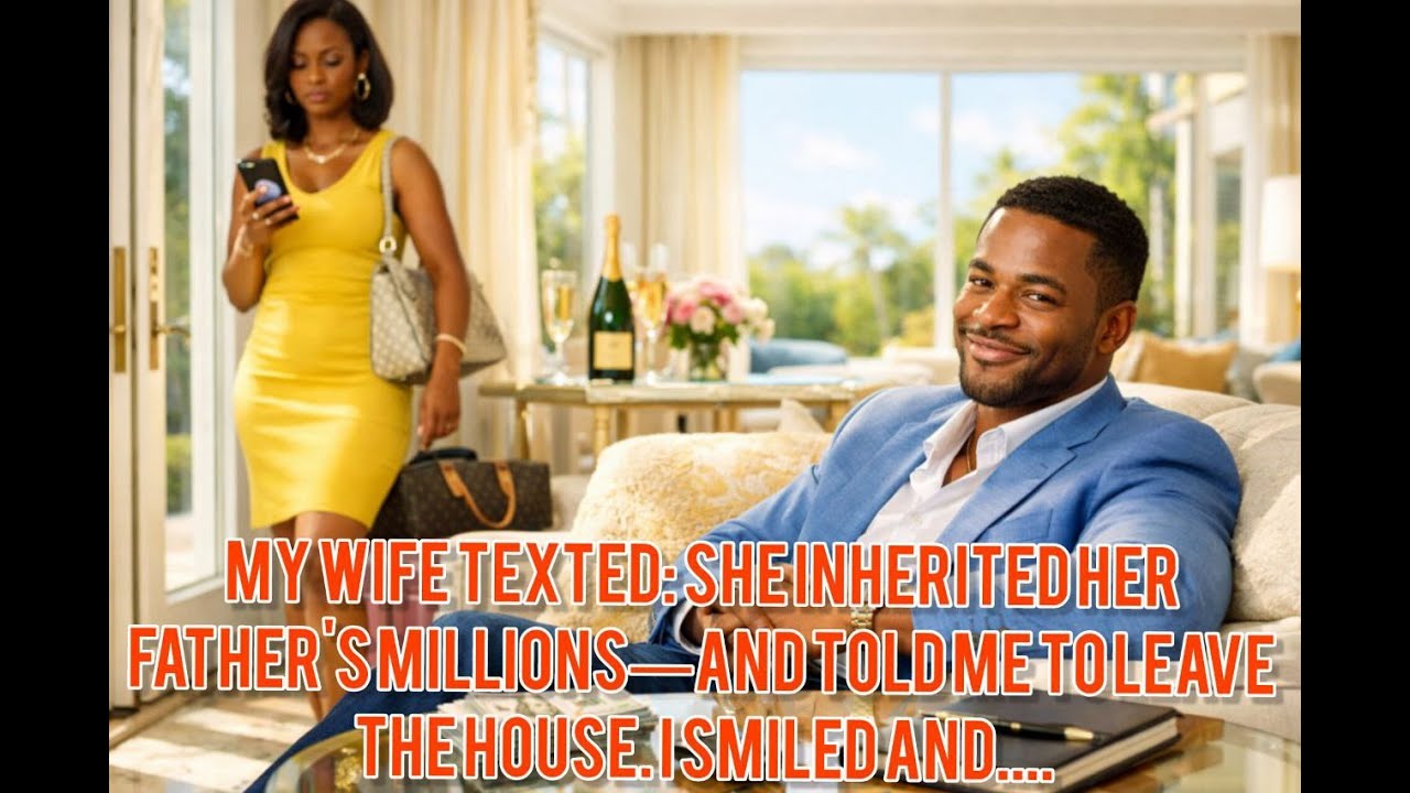 My Wife Texted: She Inherited Her Father's Millions—And Told Me to Leave The House. I Smiled and....