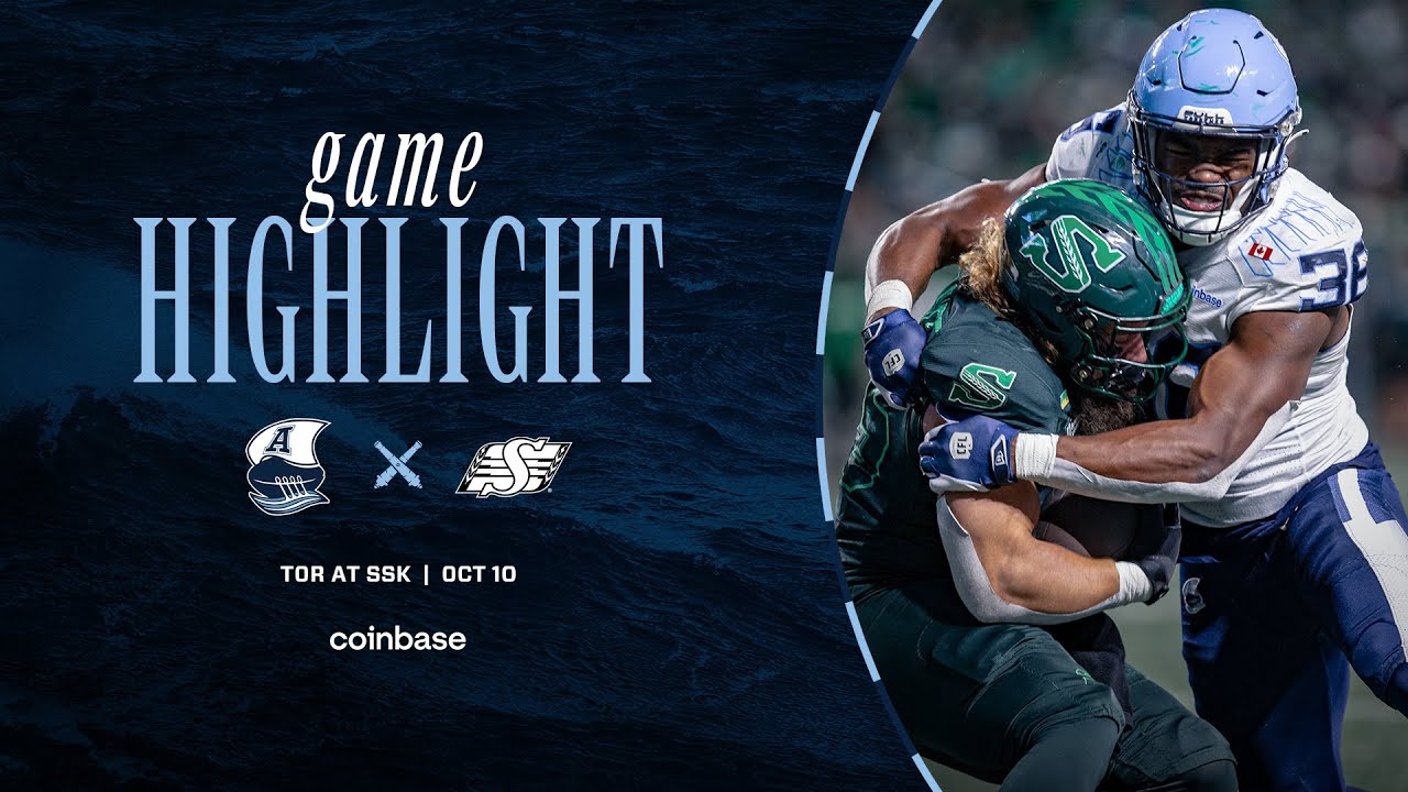Game Highlights Presented by Coinbase | Week 19 Toronto at Saskatchewan | October 10, 2025