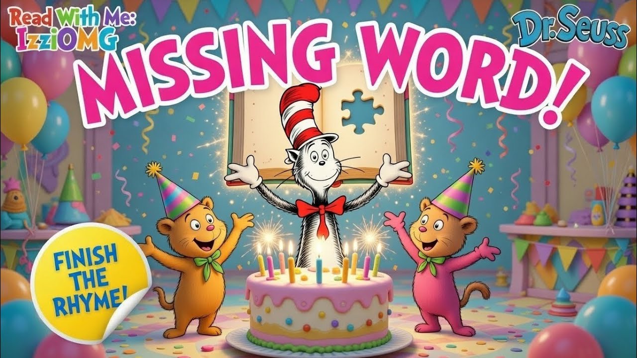 Missing Word! 🧩 Can you finish the rhyme? 1 HOUR Birthday Stories | IzziOMG